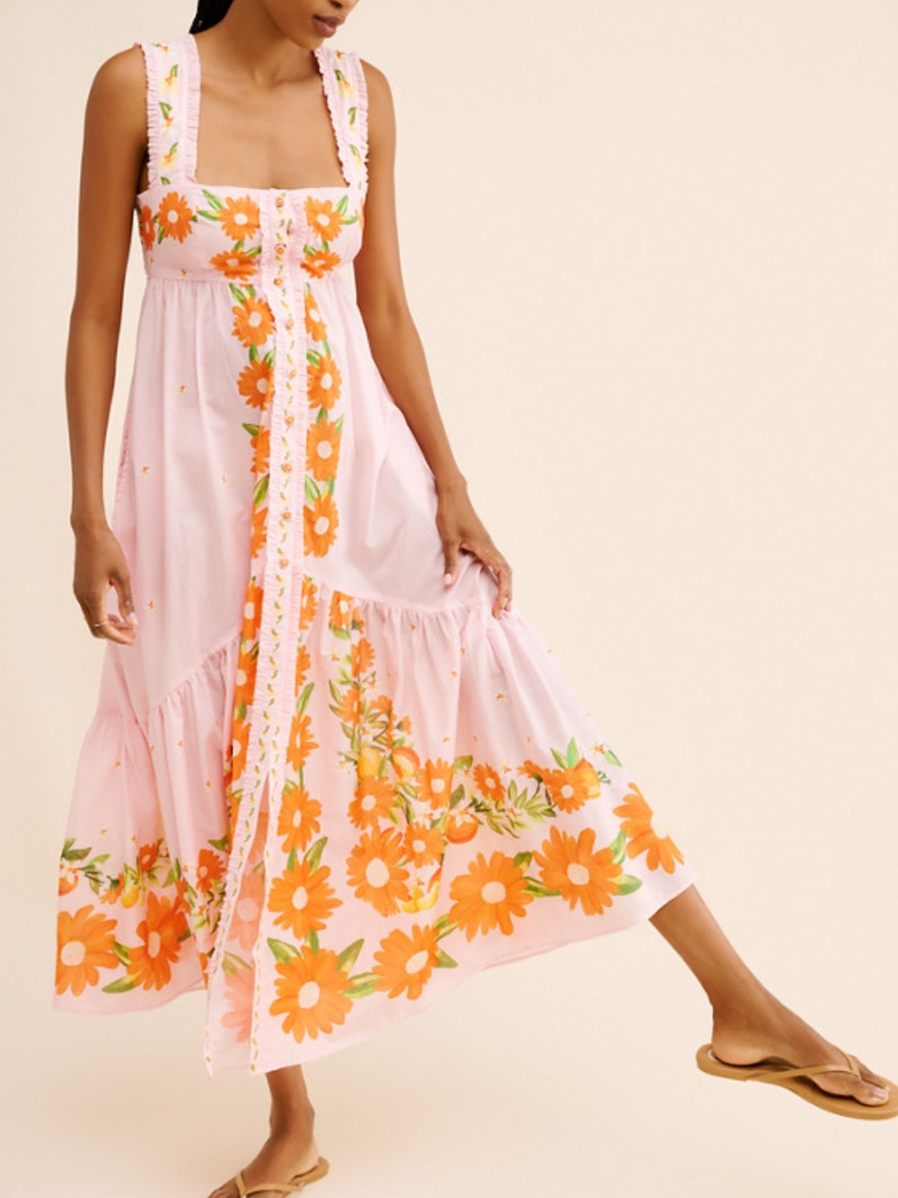 Farm Rio Papaya Salad Maxi Dress